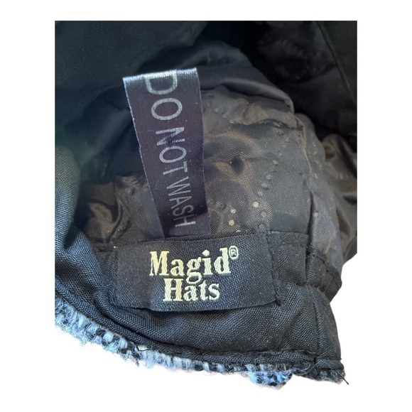 Magid Newsboy Cap Mod Style Hat Black/Gray Vintage Chic Style OSFM - Picture 7 of 8